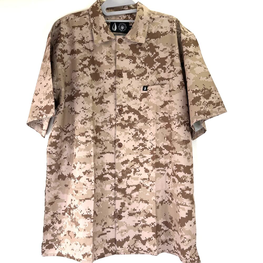 Tachuntfish The Mojito Shirt AOR1 Desert Camo Button Up Shirt NWT Size XL